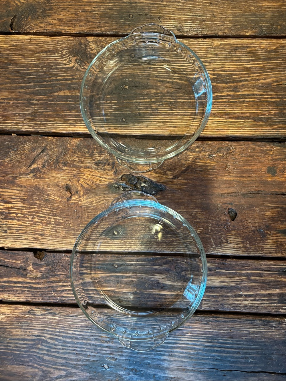 NWOT 2 Clear Pie Dishes